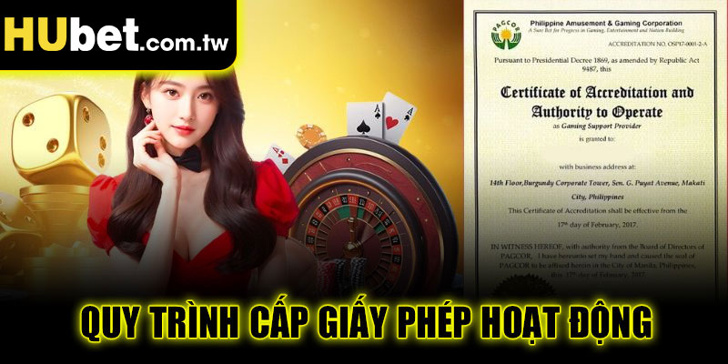 Quy trình cấp giấy phép hoạt động Hubet